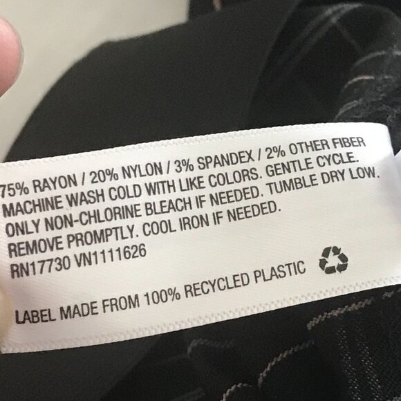 NWOT - A New Day Black Orange Green Houndstooth Pull On Straight Leg Pants - Picture 8 of 16